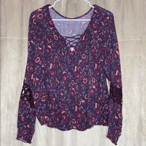 Hollister Long Sleeve Floral Shirt